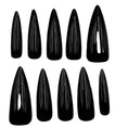 Load image into Gallery viewer, Black Stiletto Nails
