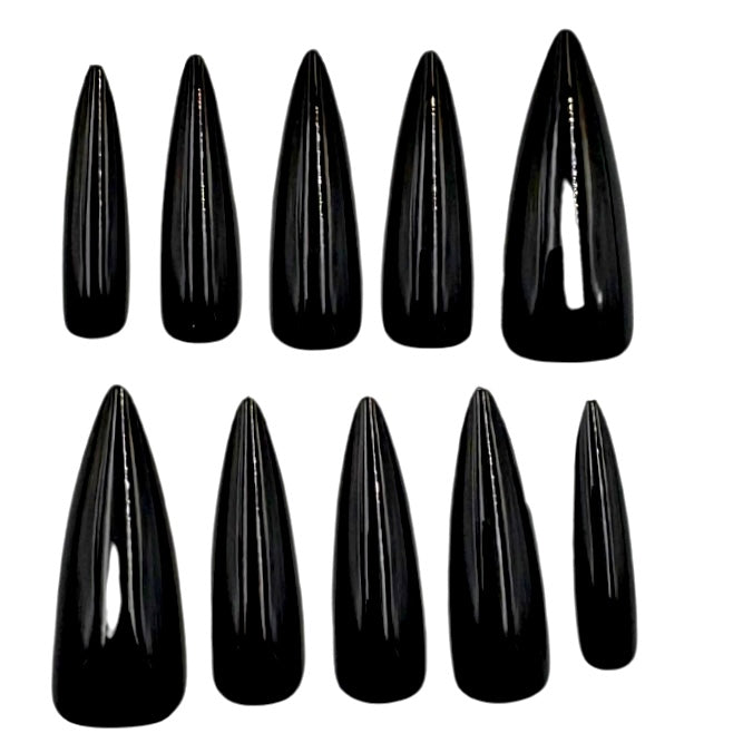 Black Stiletto Nails