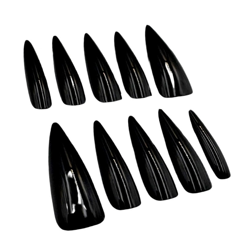 Black Stiletto Nails