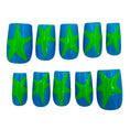 Load image into Gallery viewer, Blue & Green Star Girl Nails
