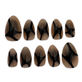 Load image into Gallery viewer, Black & Nude Abstract Nails
