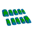 Load image into Gallery viewer, Blue & Green Star Girl Nails
